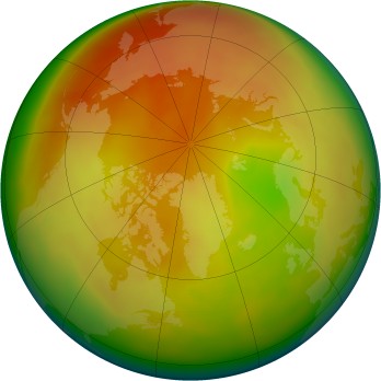 Arctic ozone map for 2010-04
